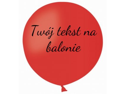 Balon z tekstem - Czerwony 80 cm