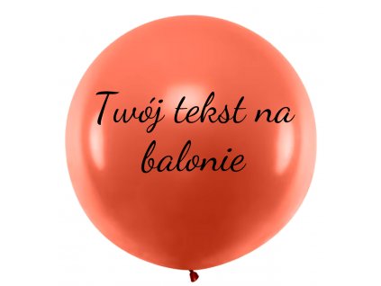 Balon z tekstem - Pomarańczowy  80 cm