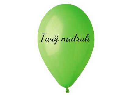 Balon z tekstem - Zielony 26 cm