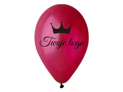 Balon z logo - Burgundy 26 cm