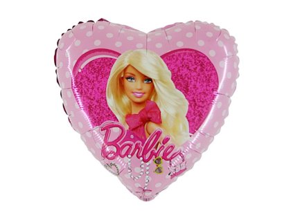 Fóliový balón - Barbie, srdce 45 cm