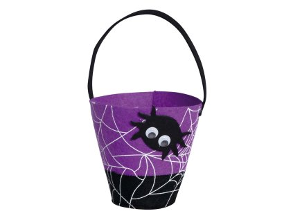 Wiaderko na słodkości - Halloween, fioletowe