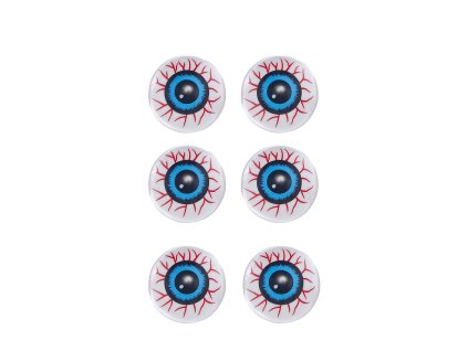 Halloweenská dekorácia - Oko, 6 ks