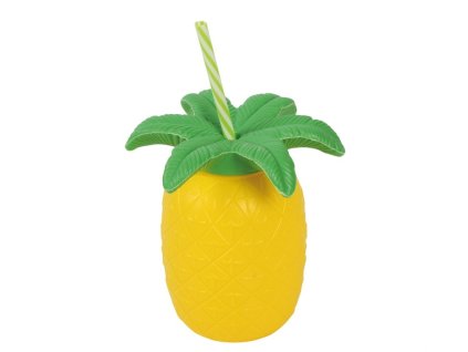 Pohár ananás so slamkou
