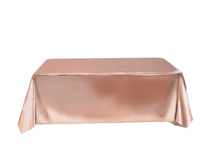 Metaliczny obrus - różowo-złoty 137x 274 cm