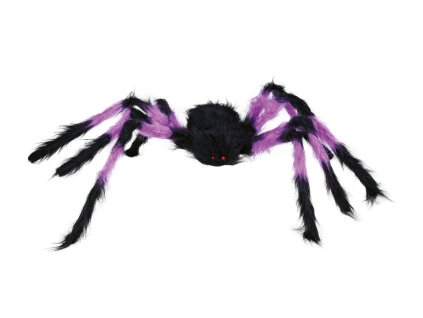 86478 halloweenska dekoracia fialovy pavuk 75 cm
