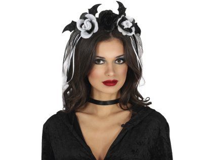 Korunka s čiernobielymi kvetmi