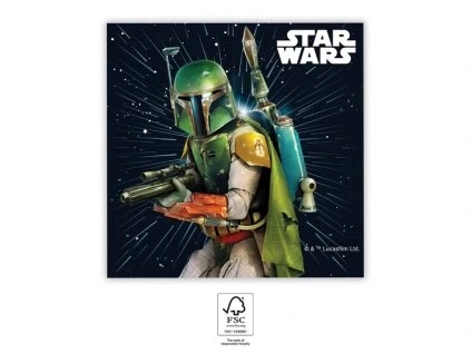 Kompostovateľné servítky - Star Wars galaxy 33 x 33 cm