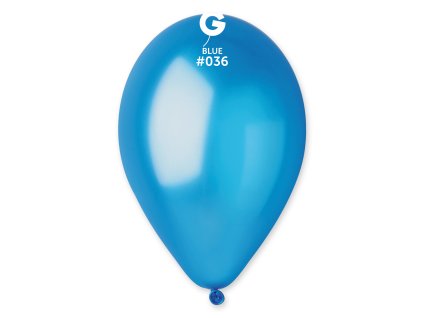 Balón metalický - karibská modrá 28 cm