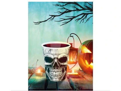 Papierové poháre - Lebka, 240 ml