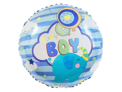 87417 foliovy balon baby boy kruh 45 cm