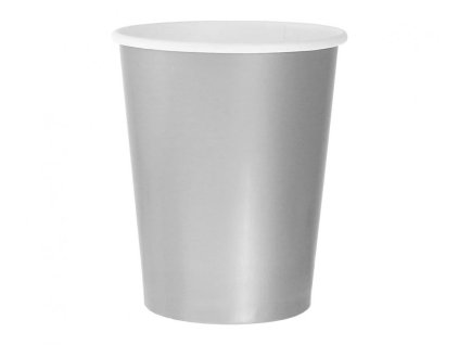 87969 papierove pohare strieborne 270 ml