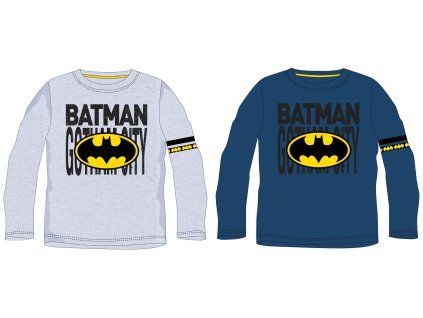Chlapčenské tričko s dlhým rukávom - Batman, sivé