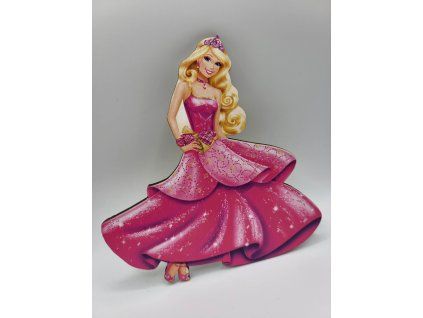 Magnetka na tortu - Barbie v šatách