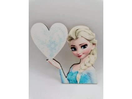 Magnetka na tortu - Elsa so srdiečkom
