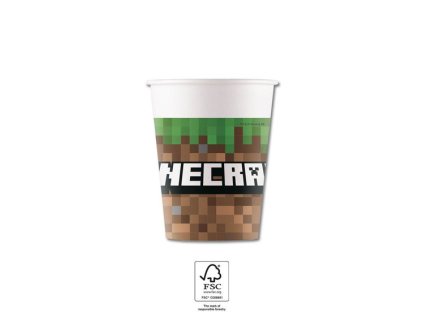 Papierowe kubki - Minecraft 200 ml 8 szt.