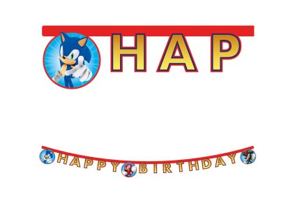 Banner Happy Birthday - Sonic