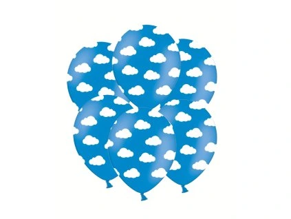 Balón modrý - Obláčiky 50 ks