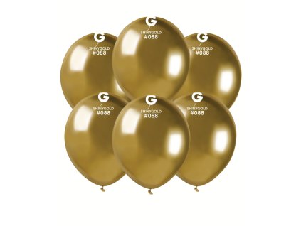 Balónik chrómový - zlatý 100 ks 13 cm