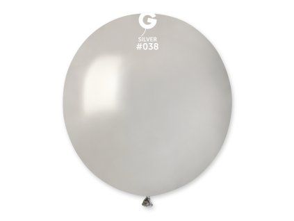 Balón pastelový strieborný 48 cm 100 ks