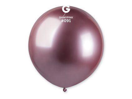 Balónik chrómový ružový 48 cm 25 ks