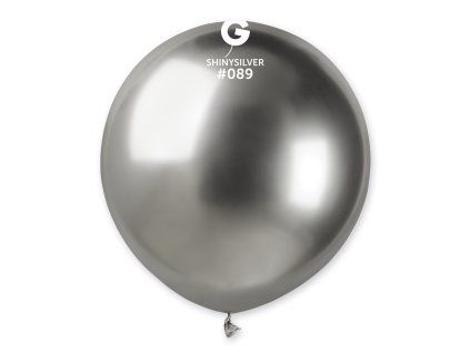 Balónik chrómový strieborný 48 cm 25 ks