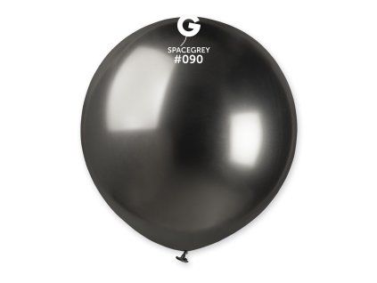 Balónik chrómový šedý 48 cm 25 ks