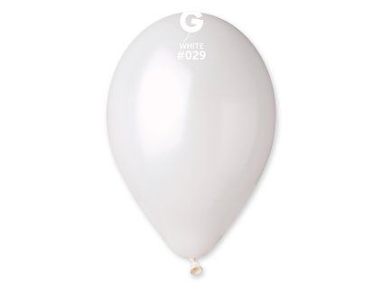 Balónik metalický biely 26 cm 100 ks