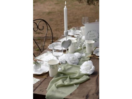 Behúň na stôl - Krep 35 x 300 cm (Kolor Zielony)