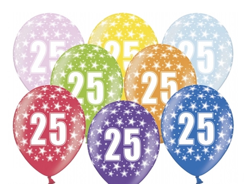 Balónek s číslem 25 narozeninový