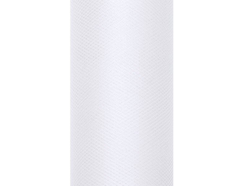PartyDeco Tiul gładki – biały 0,3 x 9 m