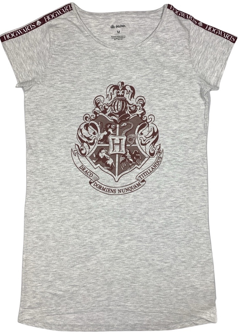 Koszulka damska - Harry Potter Hogwart szara Rozmiar - dorosły: L