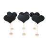 set of 6 slate wooden table blackboard hearts 11 5cm x 21cm (1)