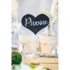 Drevené čísla stolov - Čierne srdce 6 ks