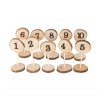 wooden table place holder 1 to 10 dia 5cm x 13 5cm