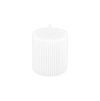 white fluted pillar candle dia 7cm x 7 5cm