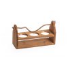 wooden holder 3 spaces w jute handle 32x12x18cm