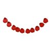garland with 10 big red rose petals 11cm x 11cm x 180cm