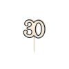 Narodeninová sviečka 30 - Čierno-biela
