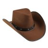 108526 doplnok ku kostymu kovbojsky klobuk hnedy