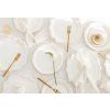 Papierové taniere - Biele s ornamentom 23 cm 6 ks