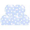 Balón svetlomodrý - Biele bodky 30 cm