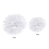 Pompom w kształcie białego kwiatu 35 cm