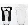 Poťah na svadobné poháre - Ženích a nevesta