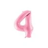 Fóliový balón narodeninové číslo 4 ružový 86cm