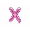 Fóliový balón Mini - Písmeno X 35 cm ružový