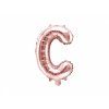 Fóliový balón Mini - Písmeno C 35 cm ružovo-zlatý