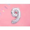 Fóliový balón Mini - Číslo 9 holografický 35cm