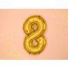 Fóliový balón Mini - Číslo 8 zlatý 35cm