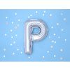 Fóliový balón Mini - Písmeno P 35cm strieborný